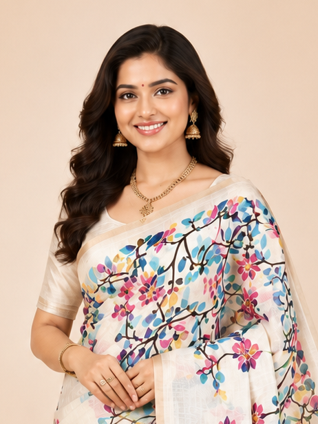 Linen Saree