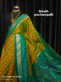 Pochampalli Ikkat Handloom Silk Saree