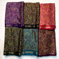 Ajrakh Block Print Saree - alternate view