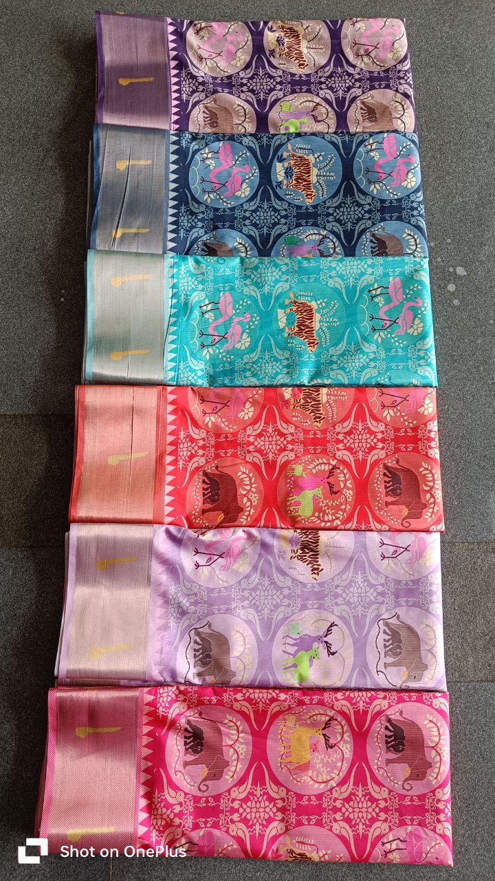 Pochampalli Print Dolla Silk Saree - alternate view