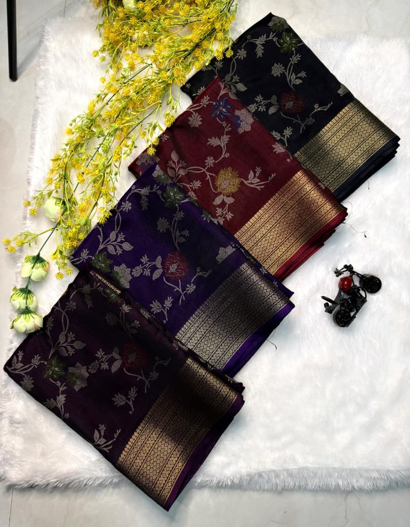 Ajrakh Block Print Saree - alternate view