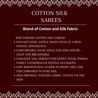 Temple Border Cotton Silk Ethnic Saree - alternate view