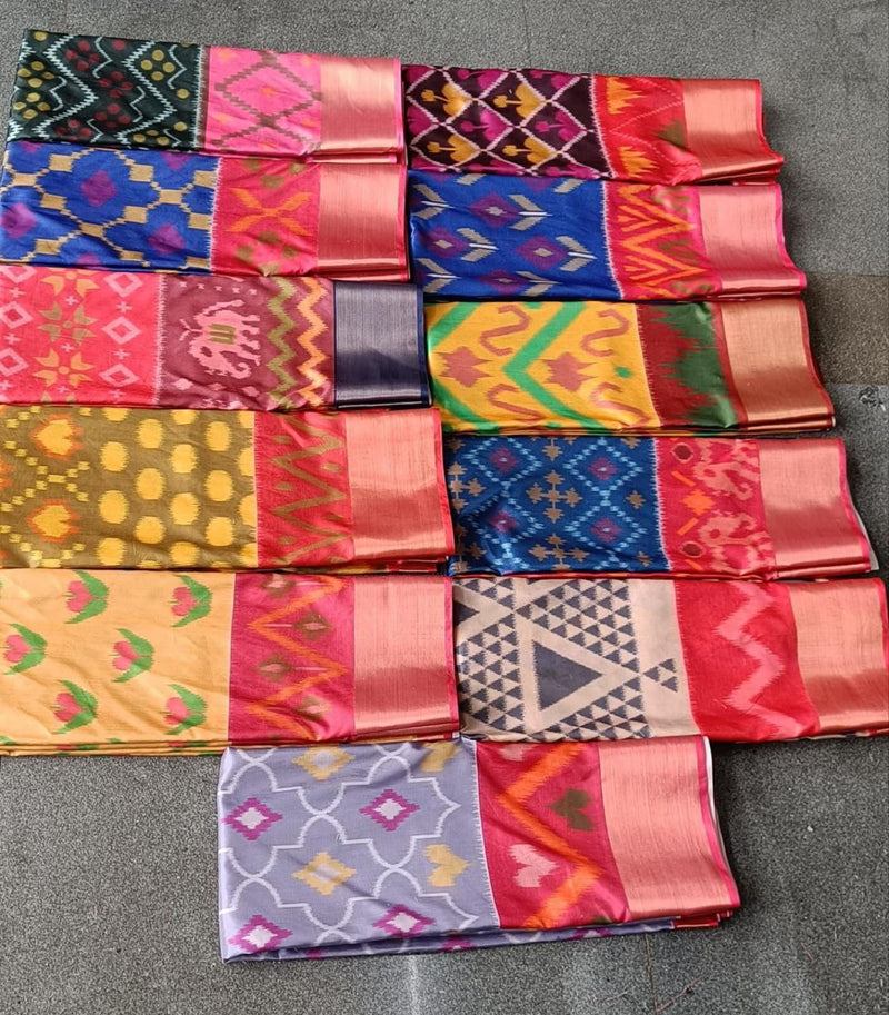 Pochampalli Ikkat Dolla Silk Saree - alternate view