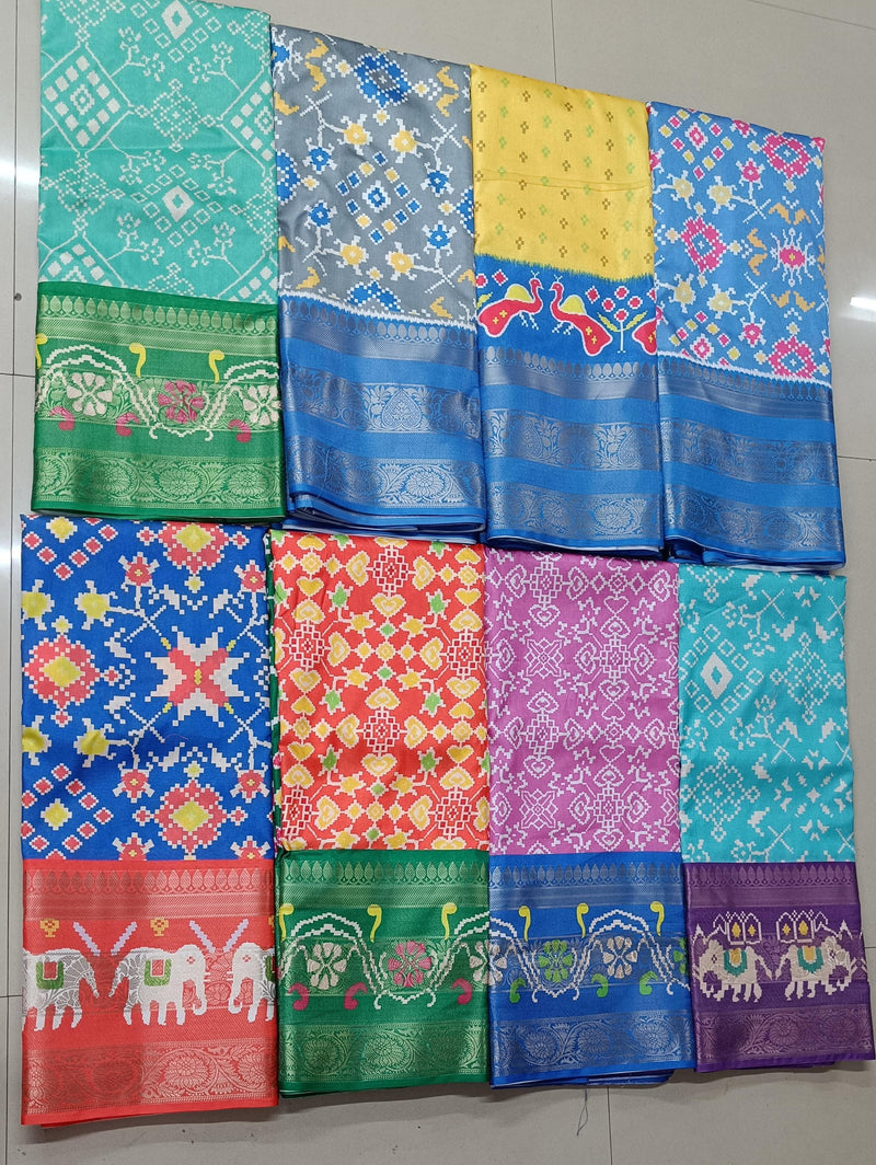 Pochampalli Ikkat Handloom Silk Saree - alternate view
